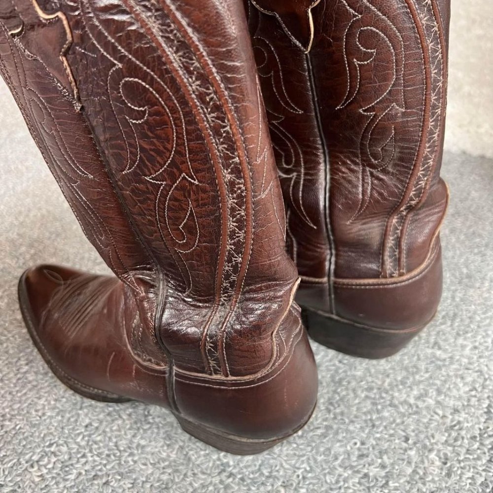 Lucchese - Vintage Women’s (Sz 7) Leather Shoes / Western Cowboy Cowgirl Boots - Picture 7 of 8